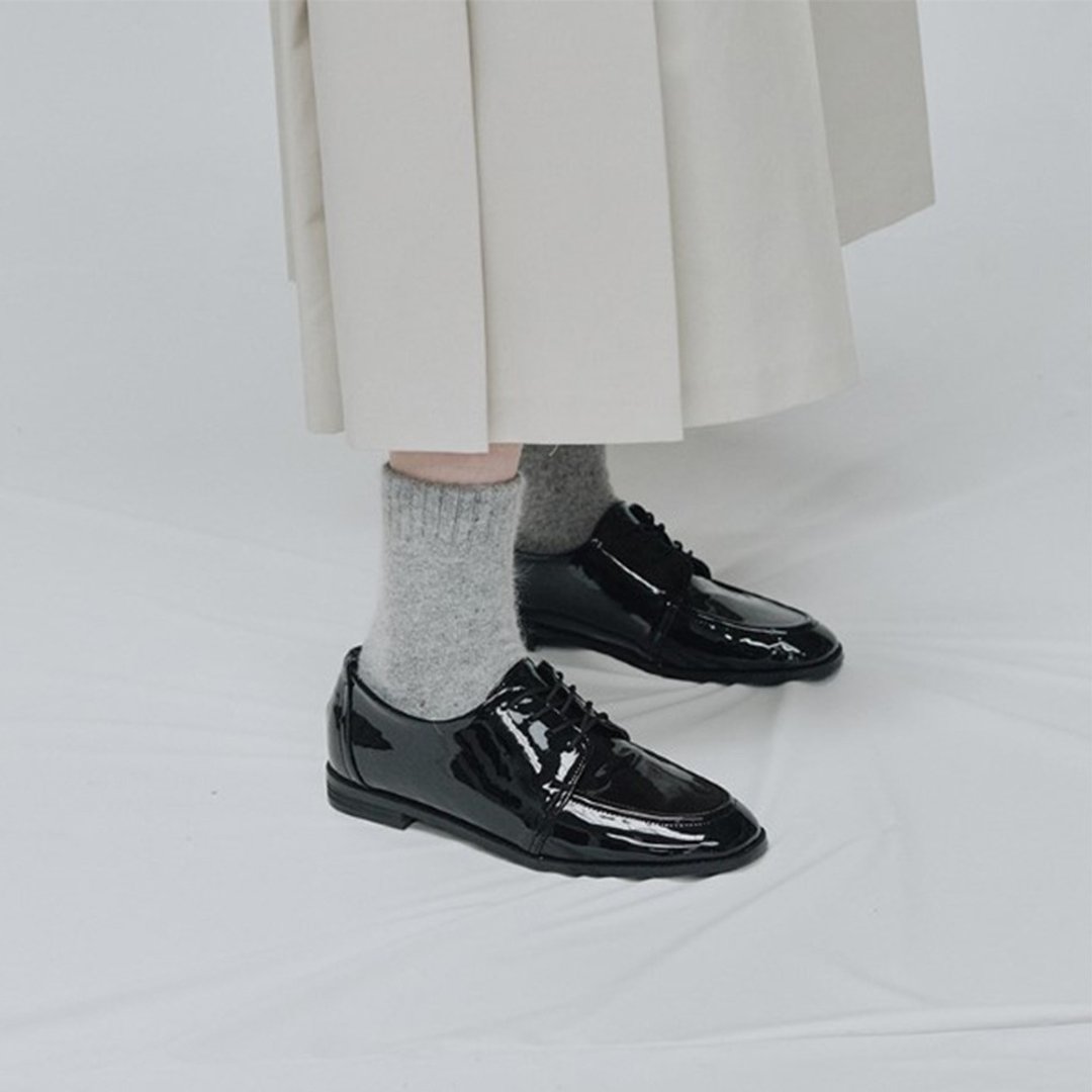 PRE-ORDER 韓國人手製 MACMOC Aiden 平底鞋 Black Enamel - 其他女款皮鞋 - 其他材质 