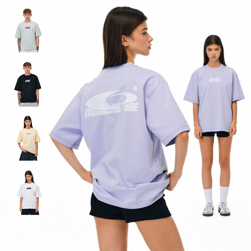 MOKACME 原创设计多巴胺色系基础LOGO运动索罗娜凉感面料短袖男女 - 男装上衣/T 恤 - 棉．麻 