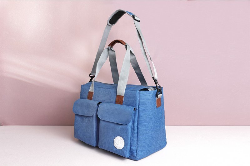 Soin Sewing 所以相缝 - 多功能侧背包-丹宁蓝(附手拿包) - 侧背包/斜挎包 - 聚酯纤维 蓝色