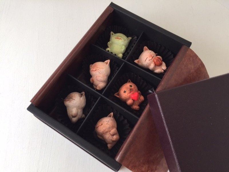 Cat such as the chocolate  You can choose six favorite cats - 摆饰 - 粘土 咖啡色