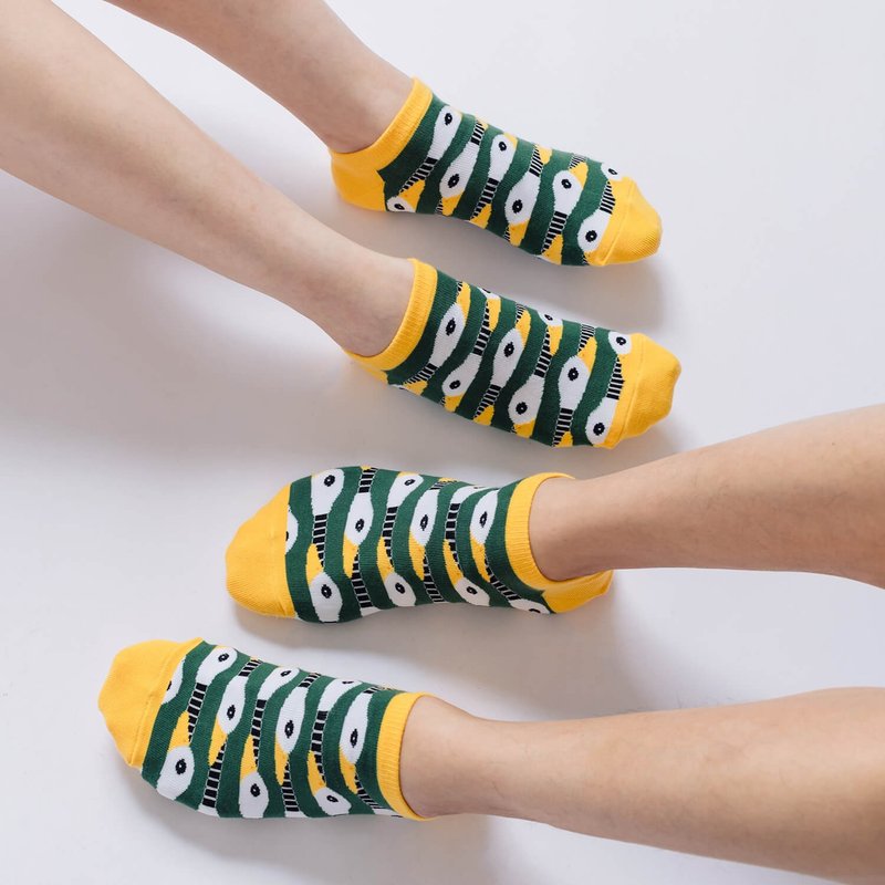 【锦源兴】鸭头灯抗菌踝袜 (黑) l 袜子 台湾制 运动袜 印花 - 袜子 - 棉．麻 多色