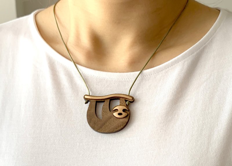 【树懒】木制吊饰 - 吊饰 - 木头 