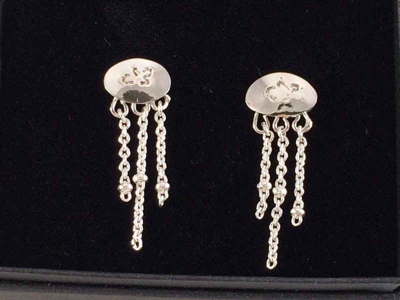 Jellyfish ◇ Silver earrings - 耳环/耳夹 - 其他金属 