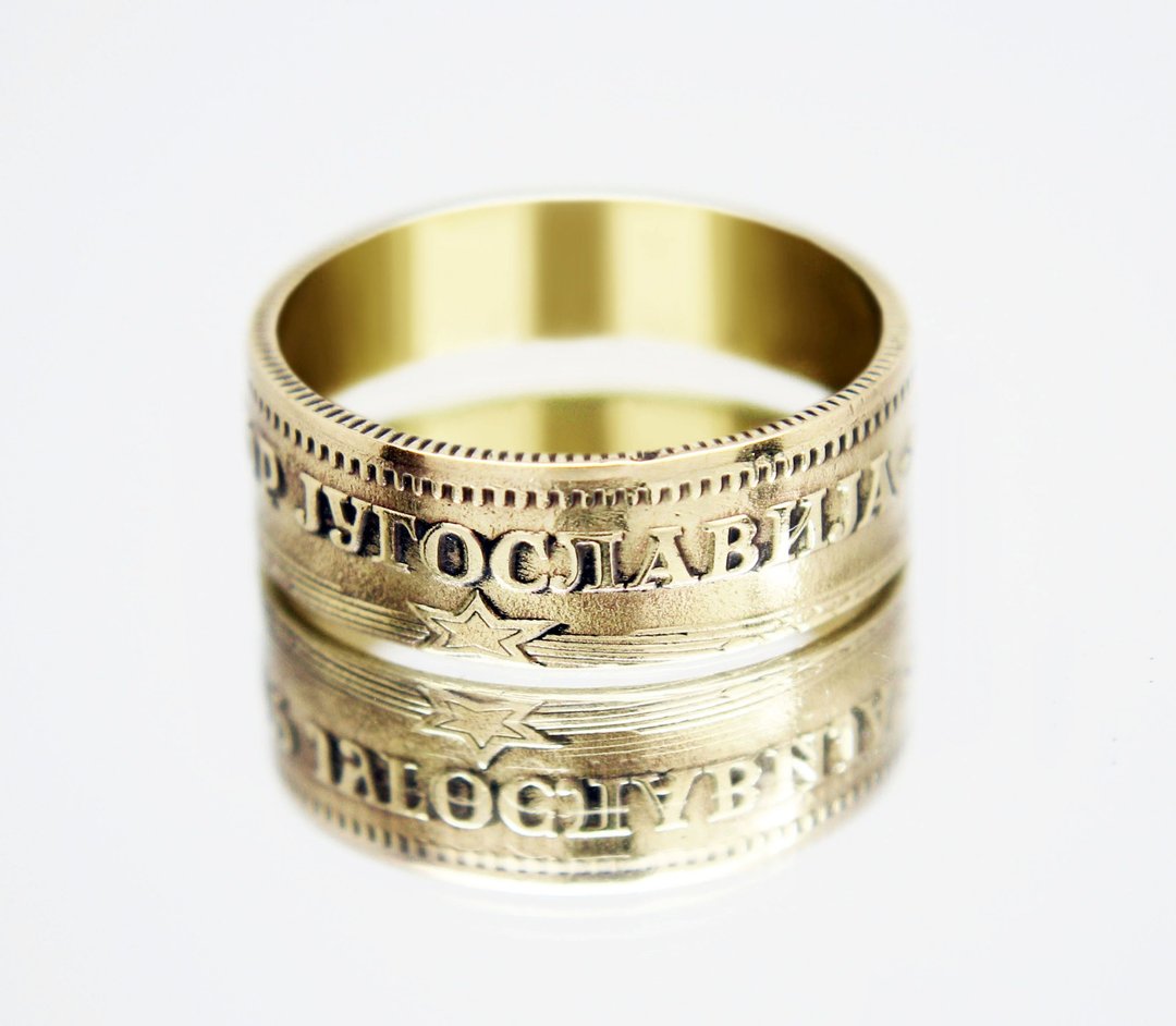 Yugoslavia Coin Ring 50 pairs 1965-1981 coin rings for men coin rings for women - 戒指 - 其他金属 