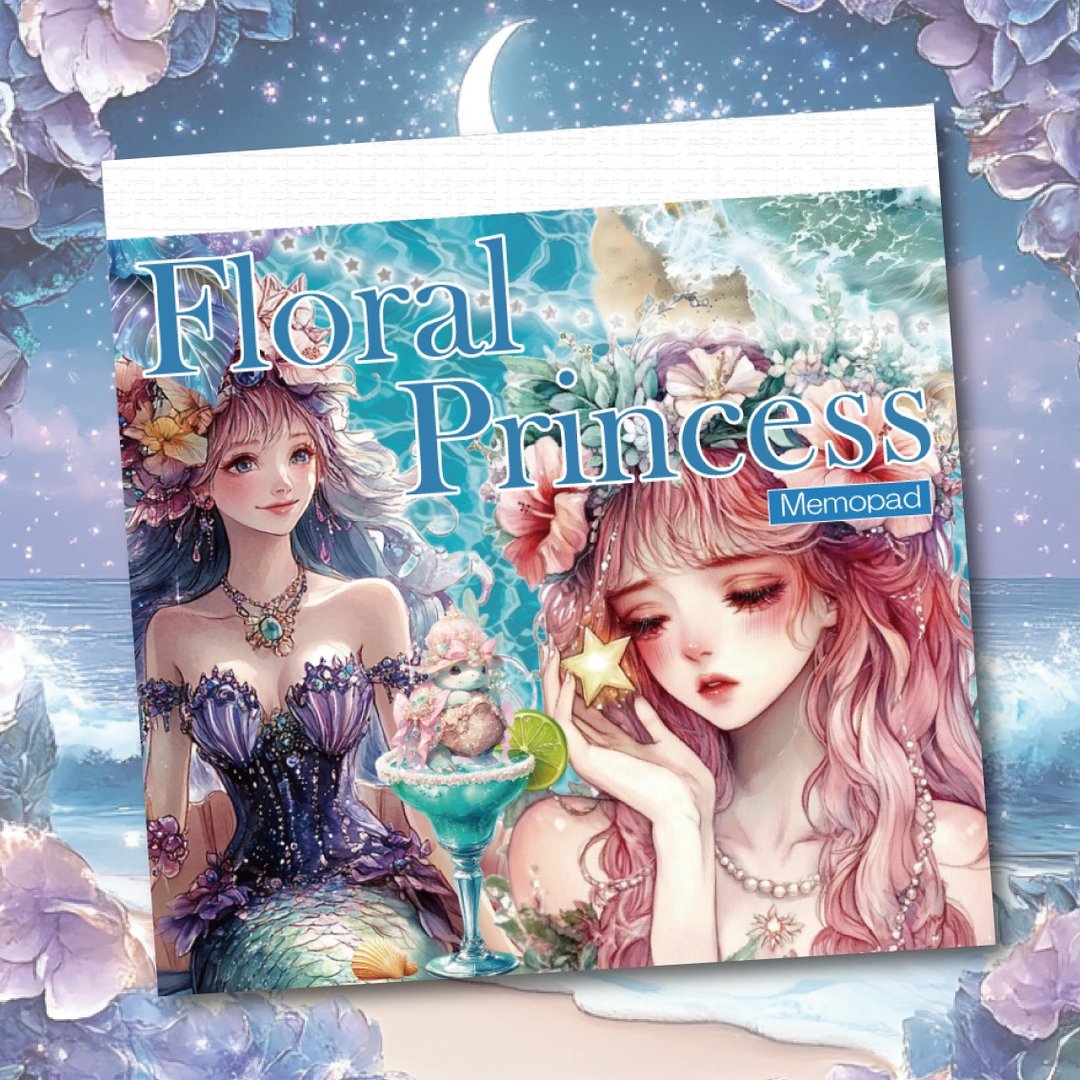 花之公主 烫金双面印刷memo pad：盛夏星之协奏曲 - 笔记本/手帐 - 纸 蓝色