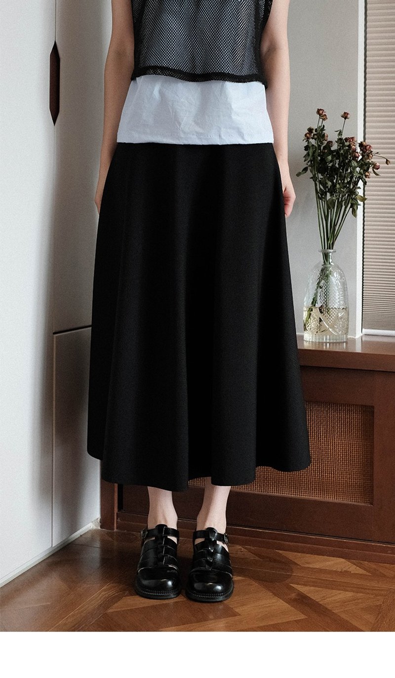 春夏新款 黑色针织半身裙 - 裙子 - 其他材质 