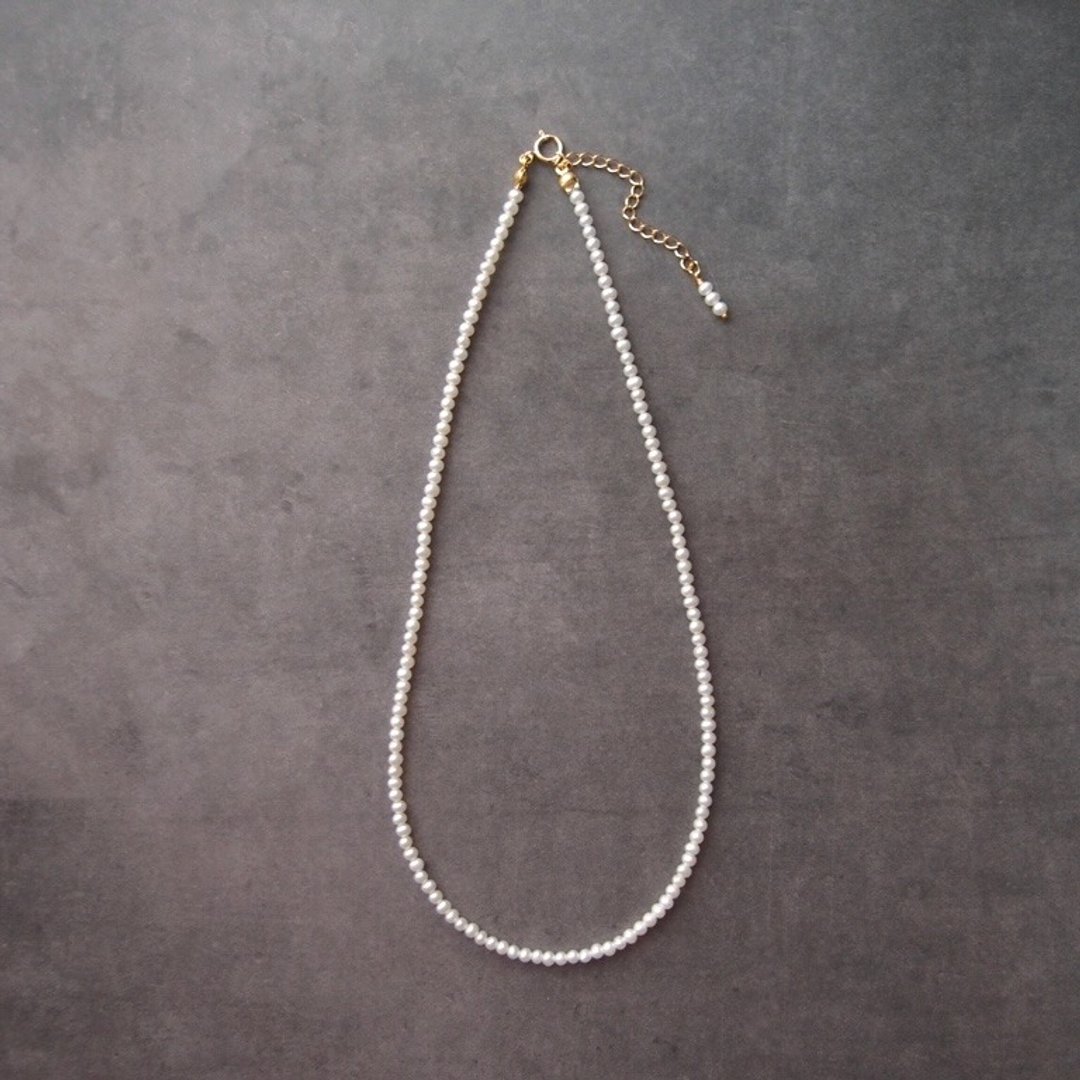 【14KGF】Baby Pearl Necklace 婴儿珍珠项链 - 项链 - 宝石 白色