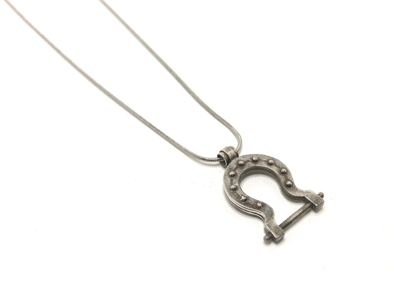 微视之锁之一项链 | Lock/Luck of VC Necklace - 项链 - 纯银 灰色
