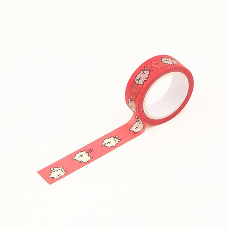 哈啰登登系列 插画纸胶带 04. BiBi - 纸胶带 - 纸 白色