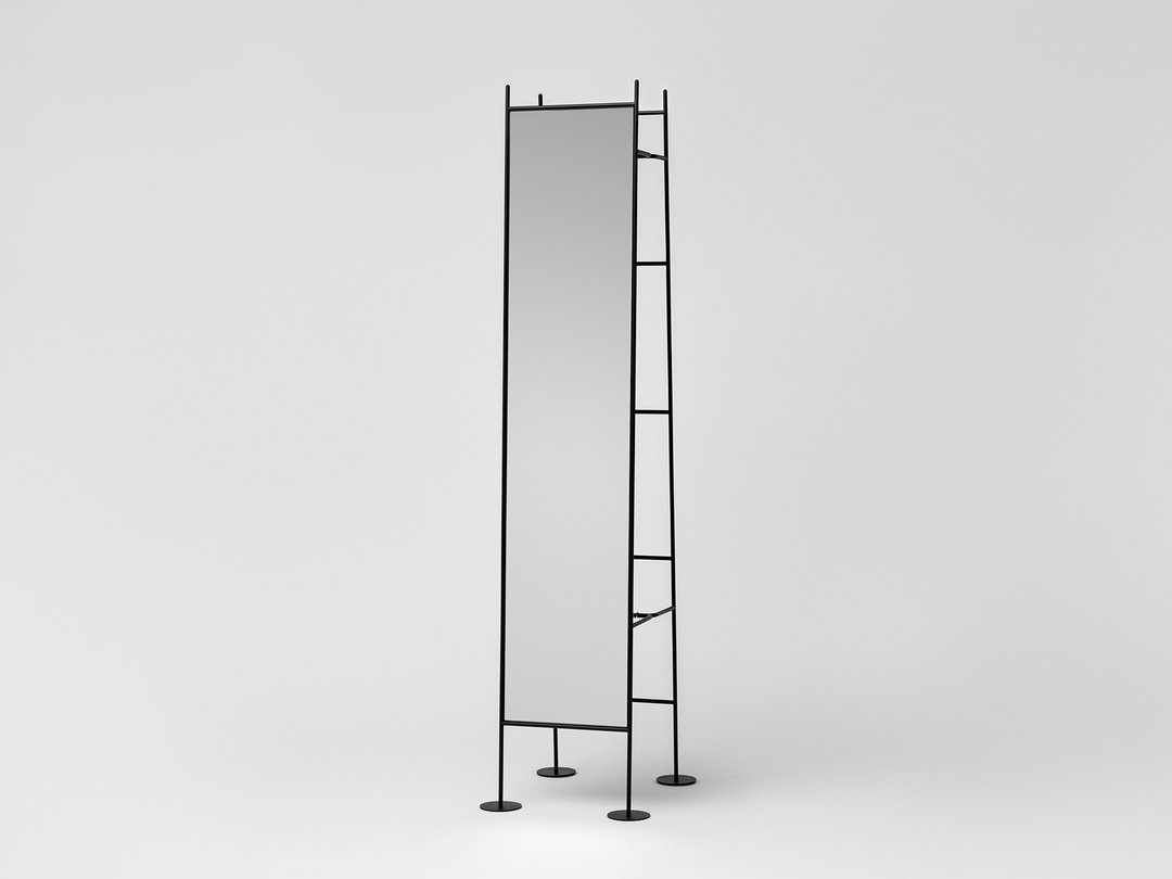 FLOORWALL 立镜衣帽架 - 其他家具 - 其他金属 黑色