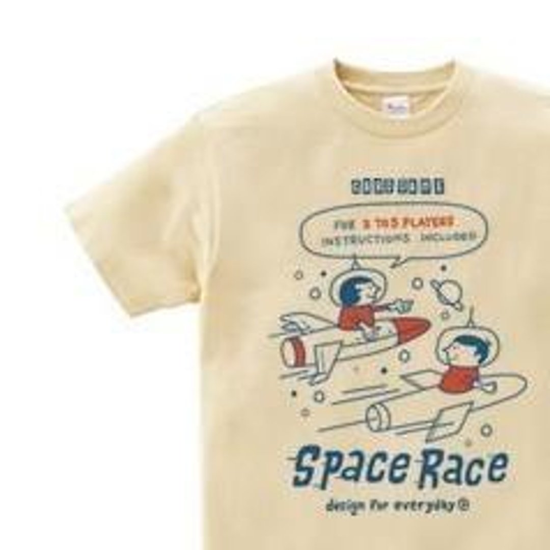 SPACE- ~ American retro game ~ WS ~ WM • S ~ XL T-shirt order product] - 中性连帽卫衣/T 恤 - 棉 卡其色