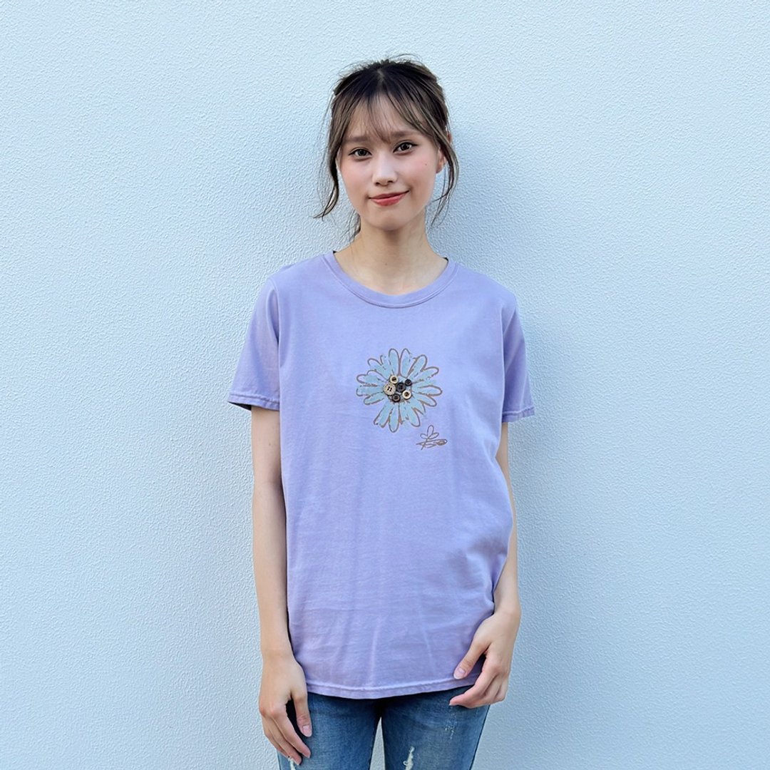Hana Mokuba 圆领小雏菊印花上衣 - 女装上衣 - 其他材质 