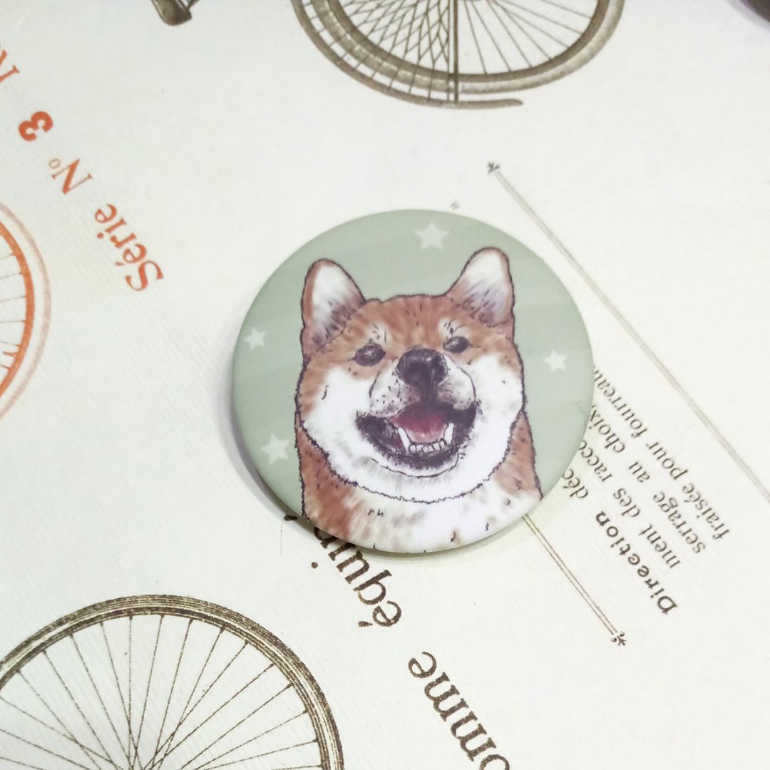 磁铁胸针(任选3个)~柴犬 - 冰箱贴/磁贴 - 其他金属 