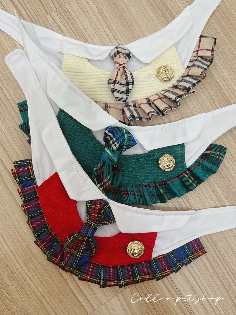 狗和猫上学的项圈 - 项圈/牵绳 - 棉．麻 多色