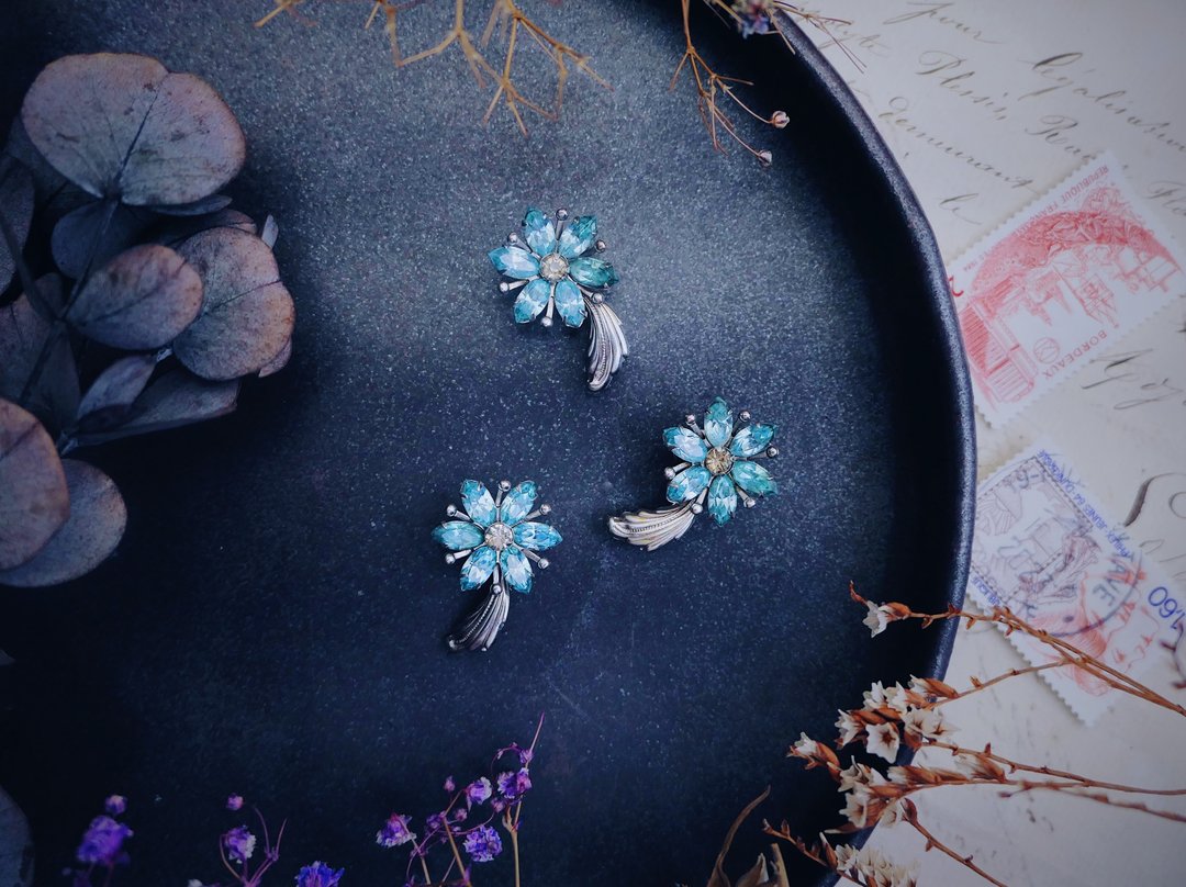 AMCO 冰蓝流星小胸－美国古董首饰 Vintage Jewelry - 胸针 - 其他金属 