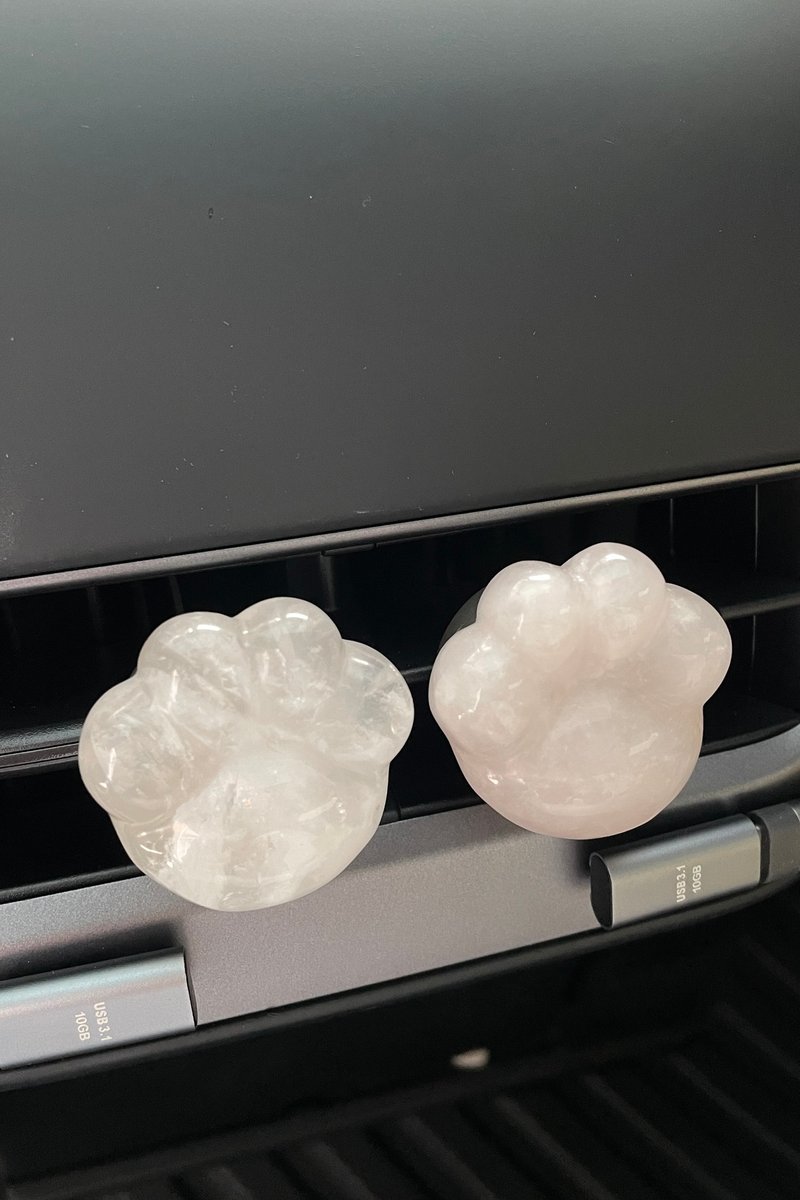 水晶猫爪车用香氛夹 - 香薰/精油/线香 - 水晶 