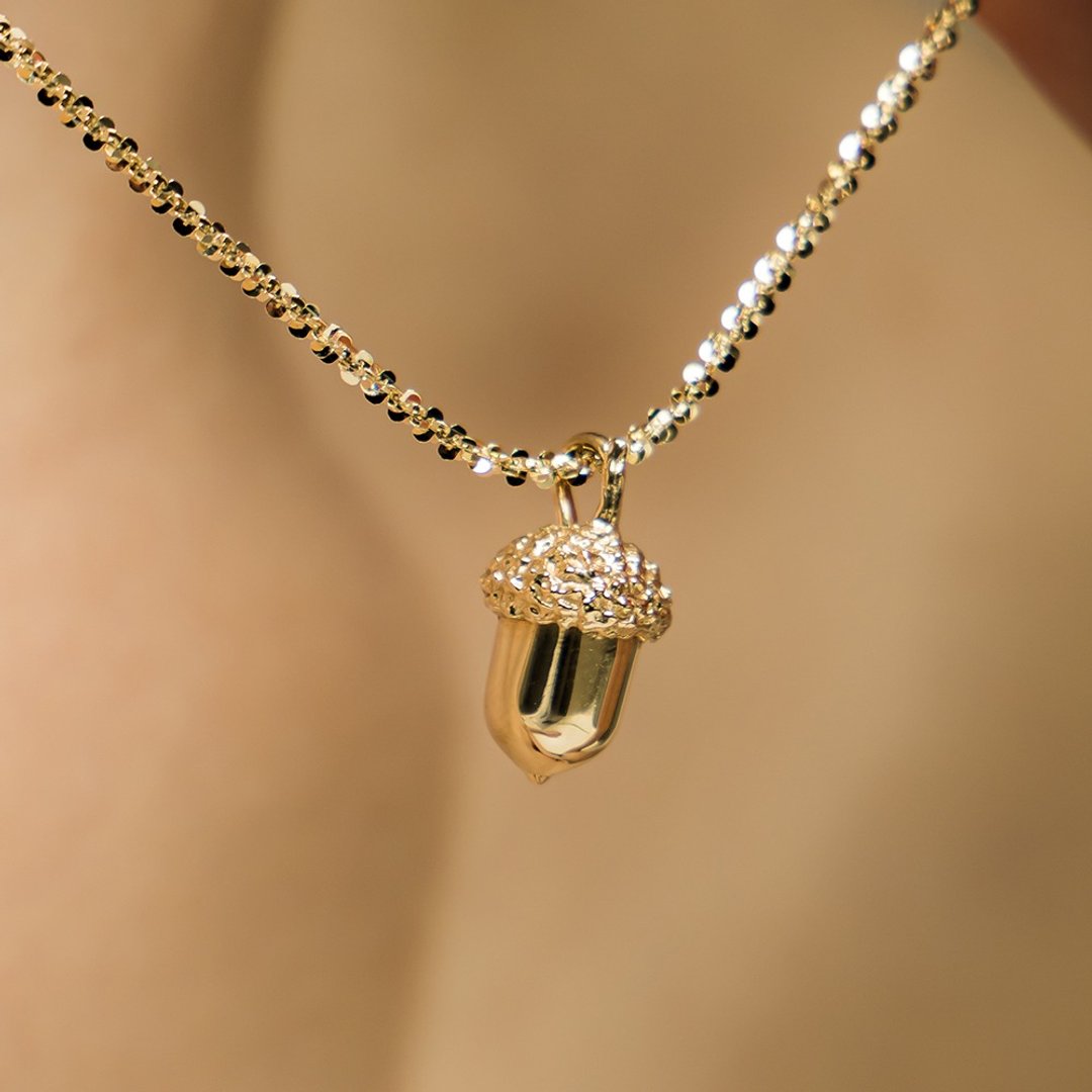 X'mas 圣诞限定 橡果项链 14k - 项链 - 其他金属 多色