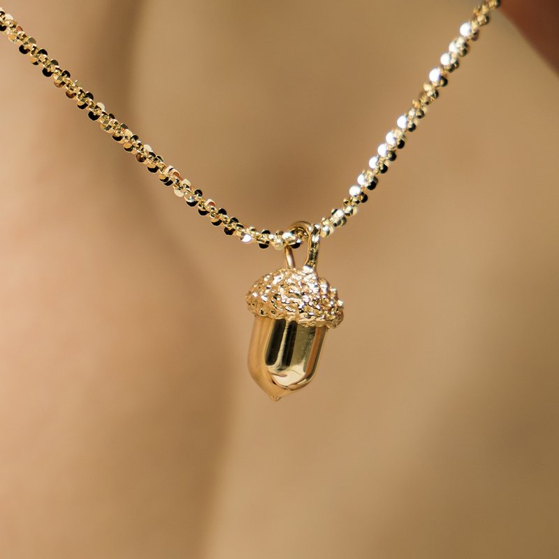 X'mas 圣诞限定 橡果项链 14k - 项链 - 其他金属 多色