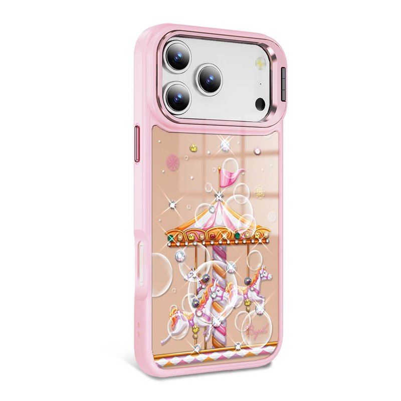 iPhone 全系列 军规防摔合金框隐形立架镜面钻壳-旋转梦幻 - 手机壳/手机套 - 其他材质 多色