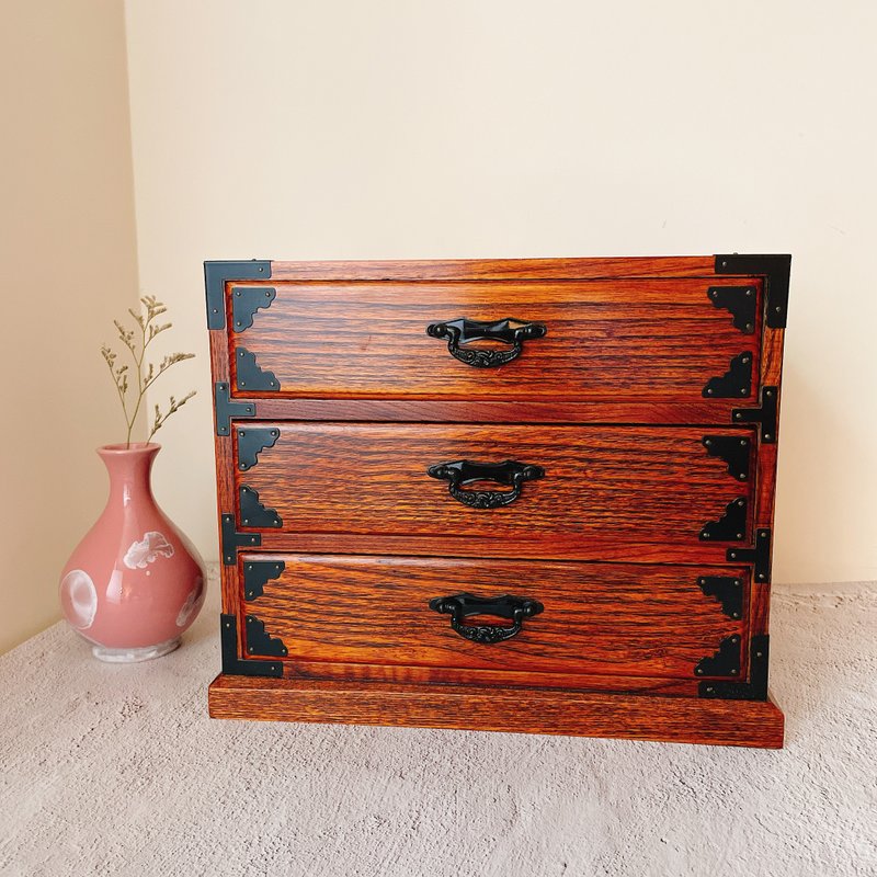 日本昭和三抽小木柜 - 收纳用品 - 木头 