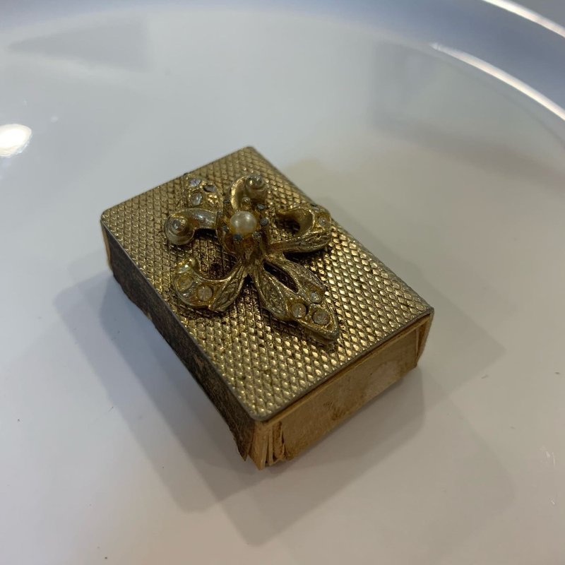 Vintage 水钻珍珠火柴盒 - 其他 - 其他金属 