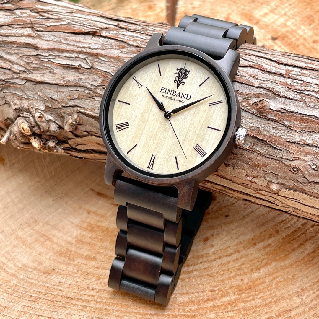 EINBAND Reise Regular natural Wooden watch Sandalwood 40mm - 女表 - 木头 咖啡色