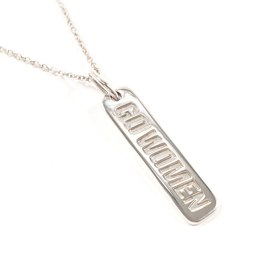 【日本直送 二手美品】蒂芙尼 TIFFANY&Co. 项链 坠饰 GO WOMEN 2012 925银 名古屋女子马拉松 - 项链 - 纯银 银色