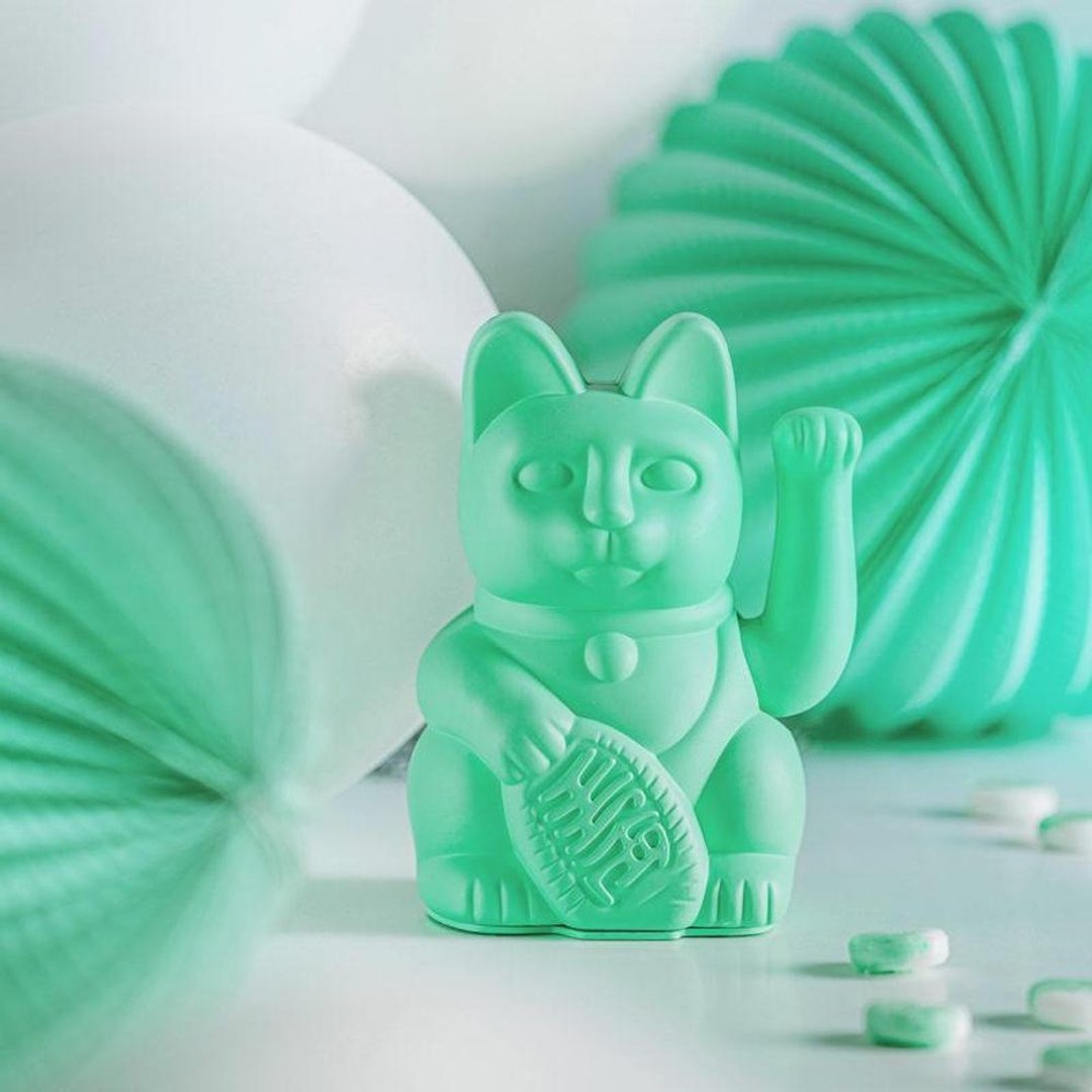 【招财猫】薄荷绿 - DONKEY PRODUCTS Maneki Neko幸运缤纷招财猫 - 摆饰 - 塑料 绿色
