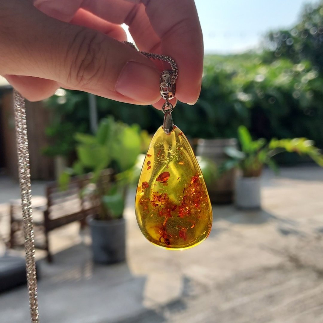 波罗的海蜜蜡琥珀吊饰 - 招财 健康 长寿之宝石 - 吊饰 - 半宝石 