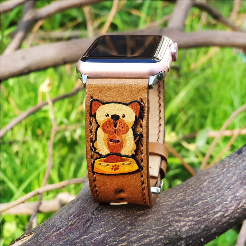Apple Watch Band系列4系列3系列2系列1 - 表带 - 真皮 咖啡色