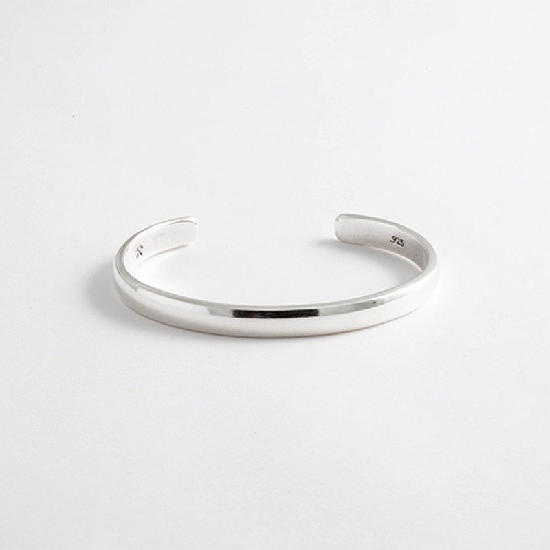 美国职人品牌 Studebaker Metals 手工锻造 Lodge Cuff 纯银手环 - 手链/手环 - 其他金属 银色
