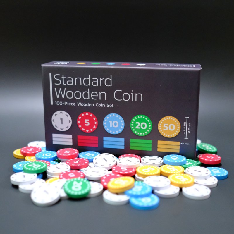 标准木币 棋盘游戏用木币 - 桌游/玩具 - 木头 