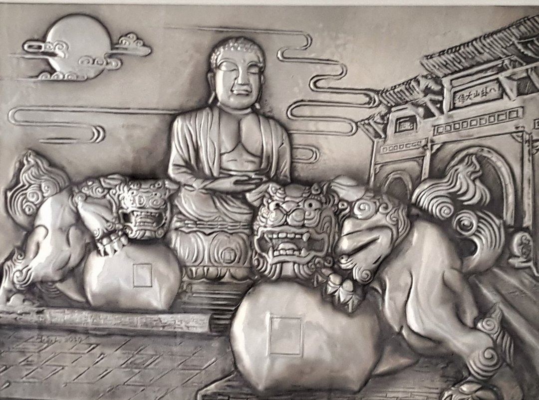锡雕  彰化意象  卦山大佛  画框 - 海报/装饰画/版画 - 其他材质 