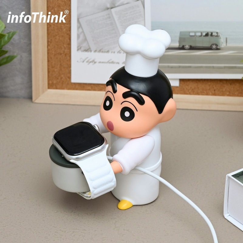 【新品上市】蜡笔小新系列公仔充电座for Apple Watch(不带电) - 数码小物 - 其他材质 白色