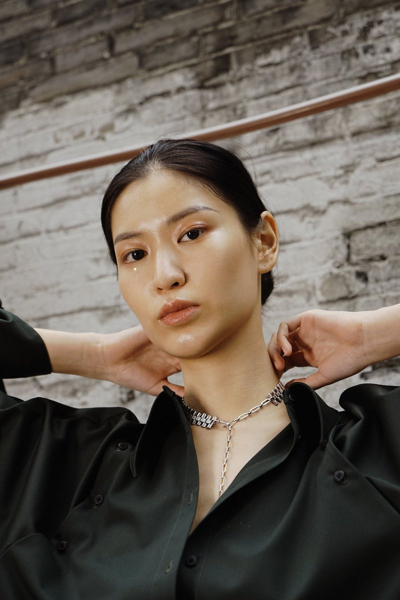 Elenaor 系列 表链颈链/项链 银钯金 - 项链 - 铜/黄铜 银色