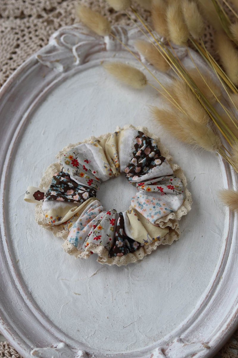 拼布碎花棉布手作大肠发圈发饰头绳头饰 - 发饰 - 棉．麻 