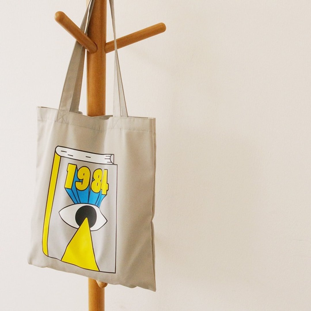 1984 Tote (Gray) - 侧背包/斜挎包 - 棉 银色