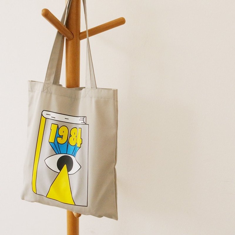 1984 Tote (Gray) - 侧背包/斜挎包 - 棉．麻 银色
