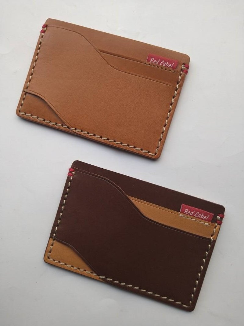 轻薄信用卡夹/名片夹/证件夹,4个卡层.意大利牛皮,头层牛皮. - 名片夹/名片盒 - 真皮 咖啡色