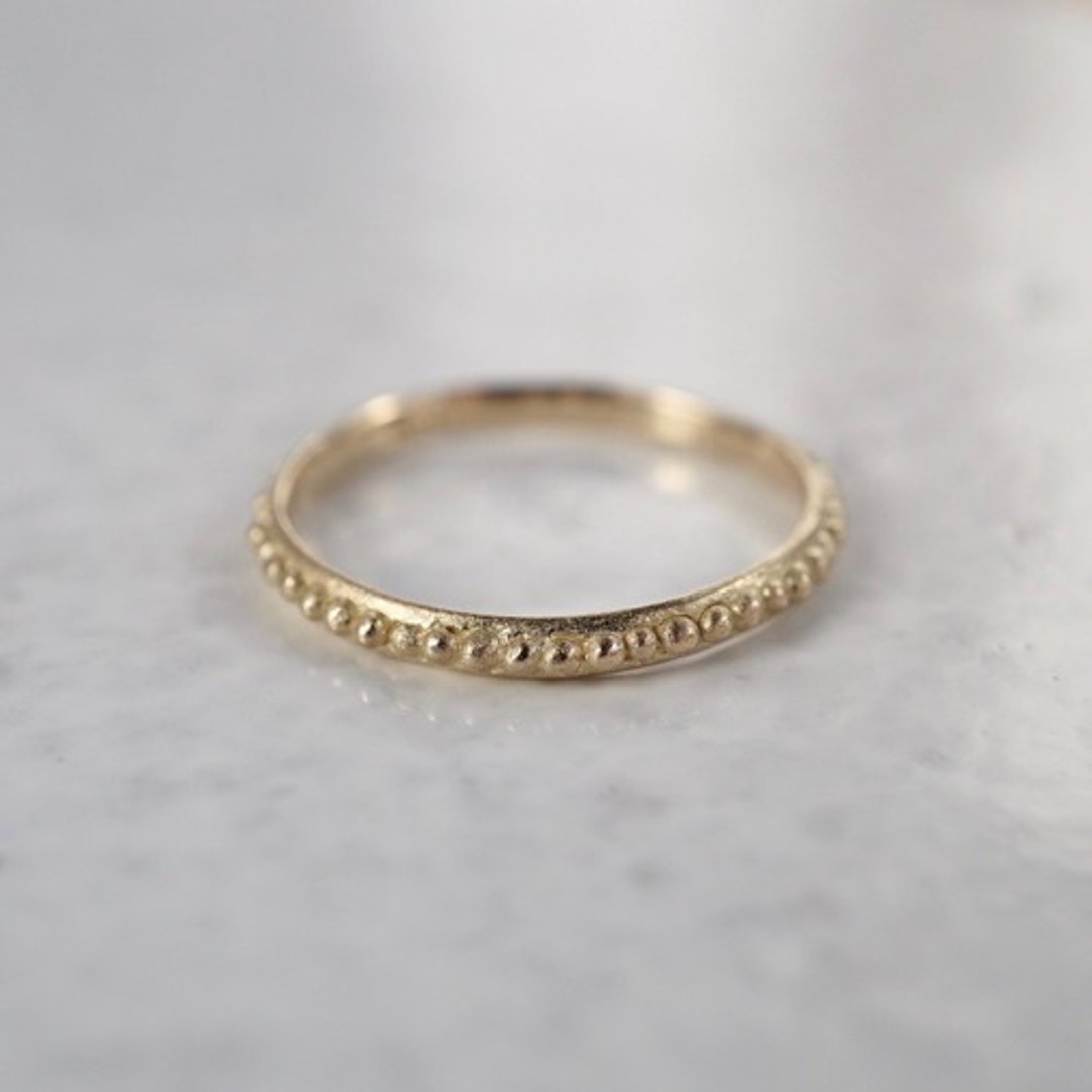 K18  Fine grain ring  R082K18 - 戒指 - 其他金属 金色