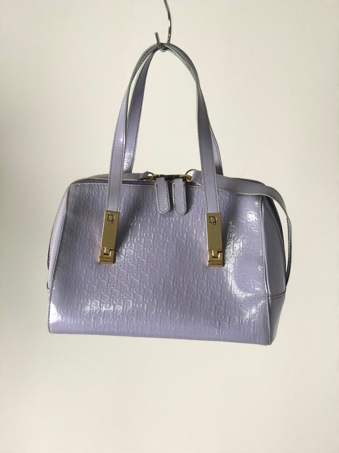【日本直送，名牌二手包装】Christian Dior Dior Trotter 漆皮迷你波士顿手提包紫dbeeg4 - 手提包/手提袋 - 其他材质 紫色