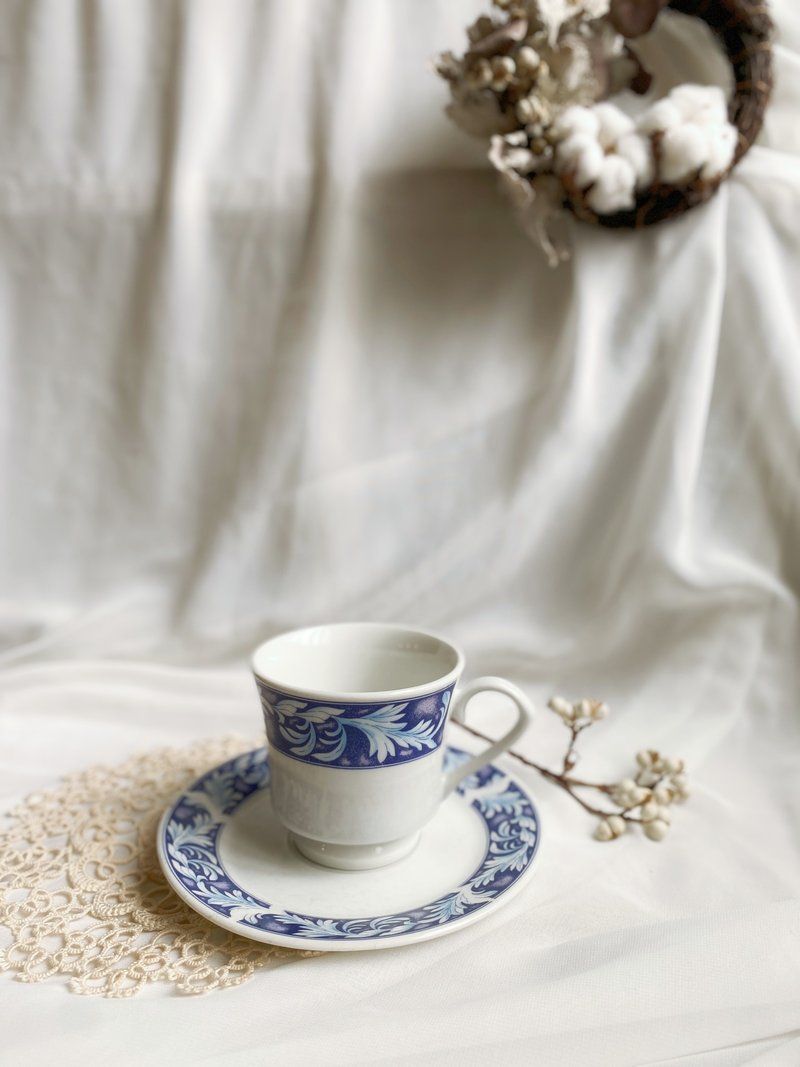 【好日恋物】德国vintage带回清新复古风格杯盘组 - 茶具/茶杯 - 瓷 白色