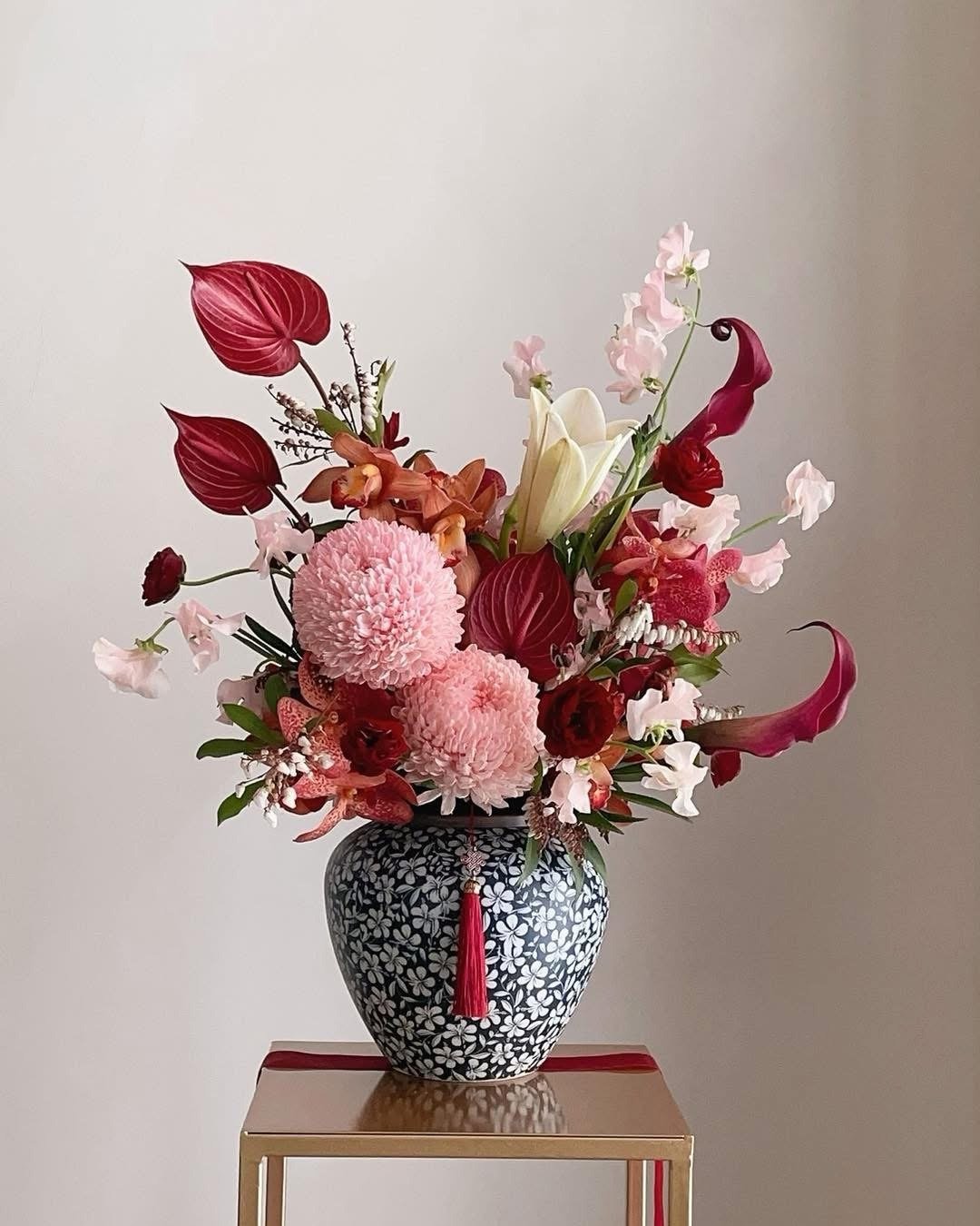 【鲜花】翡丽红粉橘色春节鲜花盆花─限台中市 - 其他 - 植物．花 红色