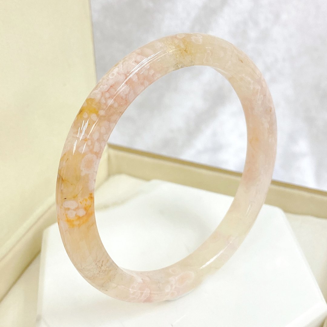 Edith & Jaz • 樱花玛瑙手镯Ø59mm - 手链/手环 - 宝石 黄色