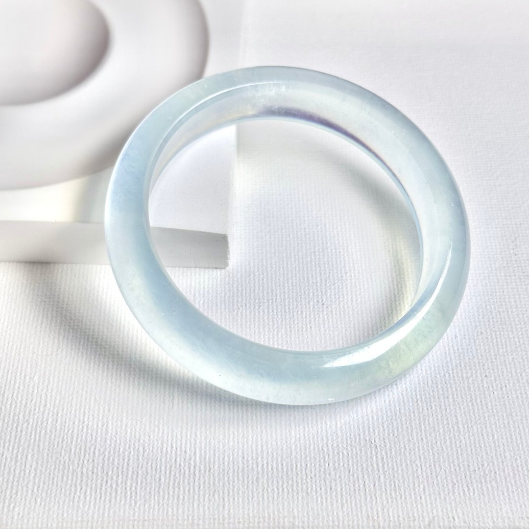 冰川蓝高冰透海蓝宝平安镯 59.7MM - 手链/手环 - 水晶 蓝色