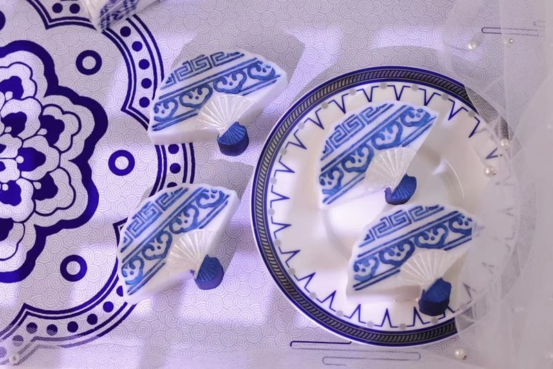 青花瓷纹扇形手工皂 中华文化 - 肥皂/手工皂 - 其他材质 白色