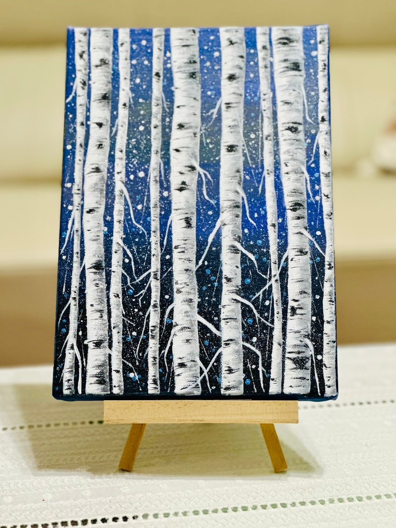 【白桦树森林】无框画/挂画/压克力画/风景画/疗愈画/原创手绘 - 海报/装饰画/版画 - 压克力 