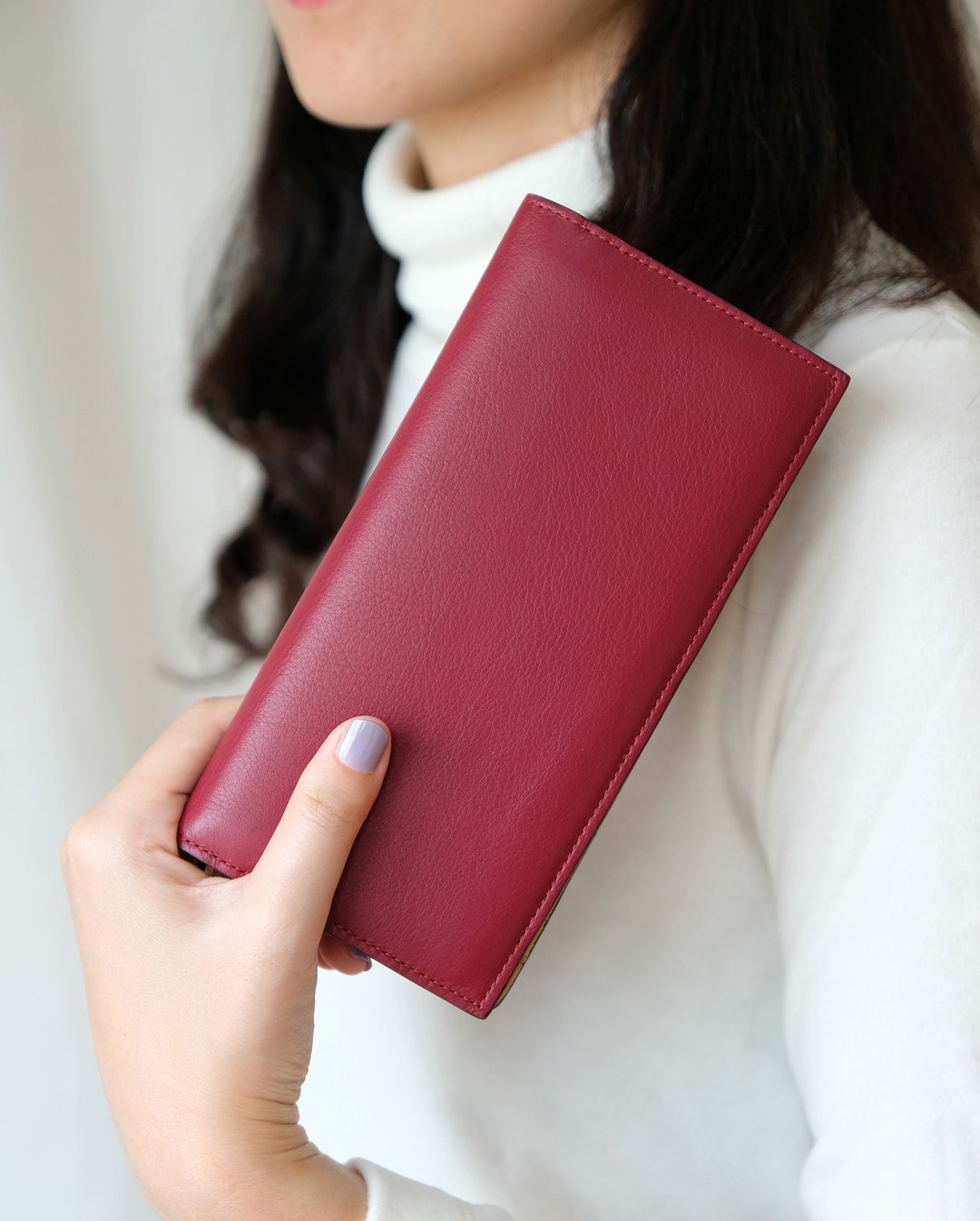 Adel Long wallet (Raspberry Red) - 皮夹/钱包 - 真皮 红色