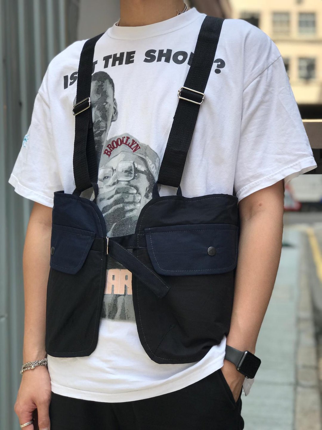 猎装背心Hunting vest - 男装背心 - 棉 黑色