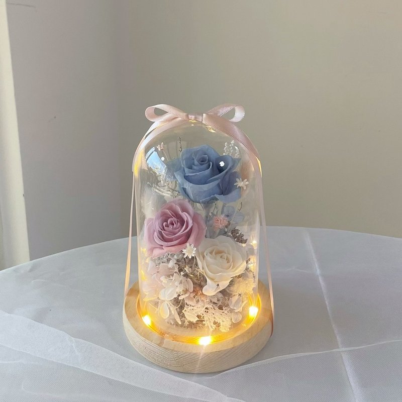 【永生玻璃花盅】情人节 生日礼物 永生花 玻璃盅罩 永生玻璃花盅 - 干燥花/捧花 - 植物．花 